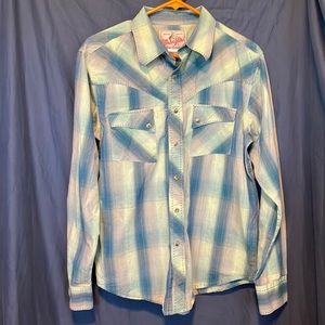 VINTAGE PEARL SNAP WRANGLER BUTTON DOWN